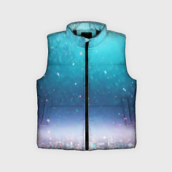 Детский жилет Футуристичный город и конфетти, цвет: 3D-черный
