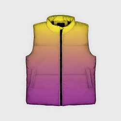 Детский жилет Желто-фиолетовый градиент, цвет: 3D-черный
