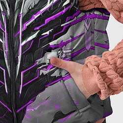 Детский жилет Киберпанк доспех фиолетовый, цвет: 3D-светло-серый — фото 2