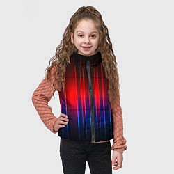 Детский жилет Неоновый узор неоновая шкала, цвет: 3D-черный — фото 2
