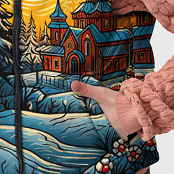 Детский жилет Украшения зимы, цвет: 3D-красный — фото 2