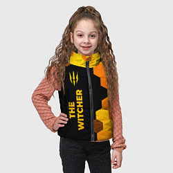 Детский жилет The Witcher - gold gradient по-вертикали, цвет: 3D-черный — фото 2