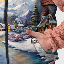 Детский жилет Зимнее кружево праздника, цвет: 3D-светло-серый — фото 2