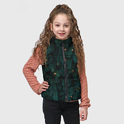 Детский жилет Ёлка и гирлянды, цвет: 3D-светло-серый — фото 2