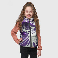 Детский жилет Бело-фиолетовая краска, цвет: 3D-светло-серый — фото 2