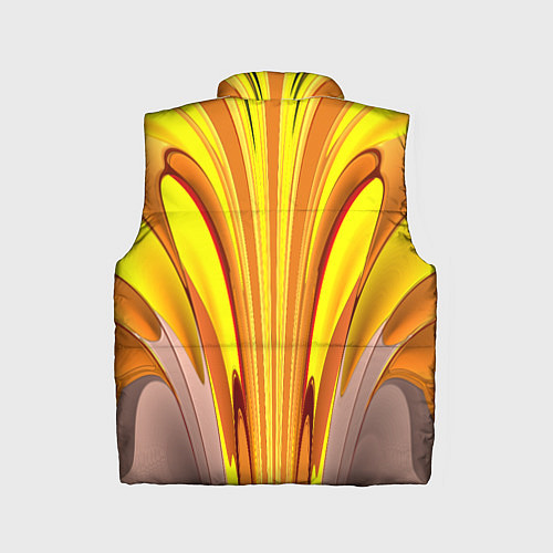 Детский жилет Вытянутые желтые полосы / 3D-Светло-серый – фото 2