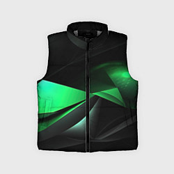 Детский жилет Трехмерность зеленой фигуры, цвет: 3D-светло-серый