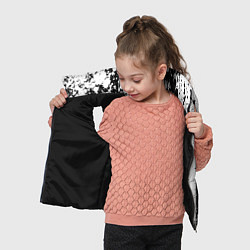Детский жилет Берсерк знак жертвы - черно-белые брызги, цвет: 3D-черный — фото 2