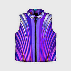 Детский жилет Фиолетовые линии и полосы, цвет: 3D-красный