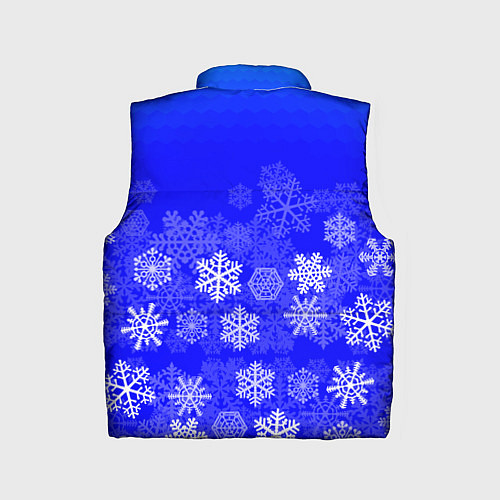 Детский жилет Снежинки на синем / 3D-Светло-серый – фото 2