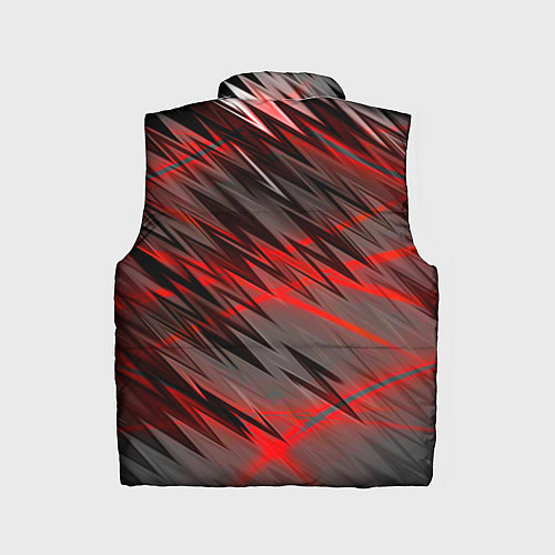 Детский жилет Красные полосы надрезы / 3D-Черный – фото 2