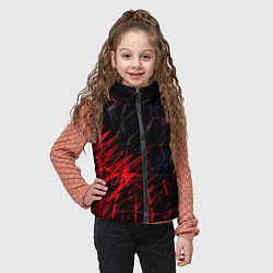 Детский жилет Красно чёрные узоры, цвет: 3D-черный — фото 2