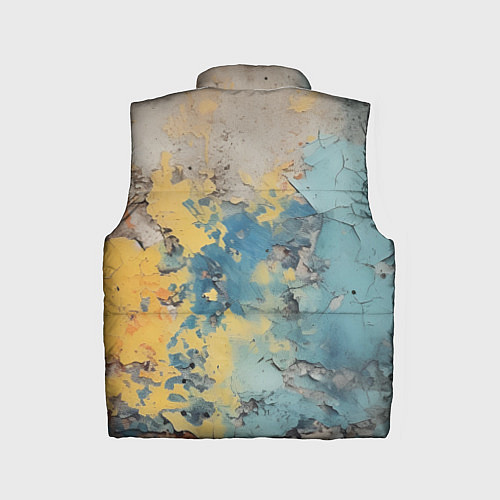 Детский жилет Гранжевая стена с краской / 3D-Черный – фото 2