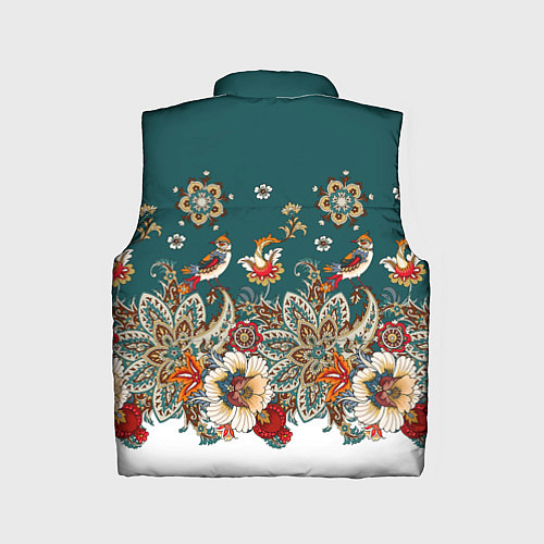 Детский жилет Индийский орнамент с птицами / 3D-Черный – фото 2