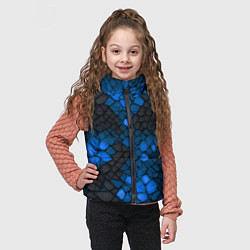 Детский жилет Синий трескающийся камень, цвет: 3D-светло-серый — фото 2