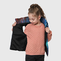 Детский жилет Киберпанк неоновый коридор, цвет: 3D-черный — фото 2