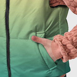 Детский жилет Градиент жёлто-зелёный приглушённый, цвет: 3D-черный — фото 2