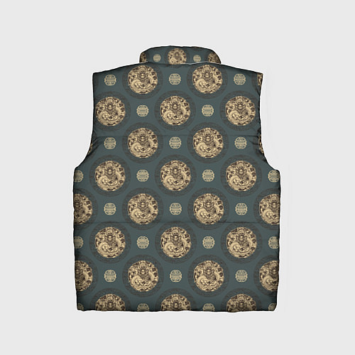 Детский жилет Дракон - паттерн / 3D-Светло-серый – фото 2