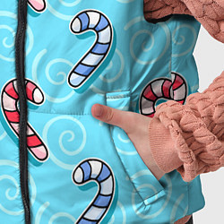 Детский жилет Новогодний леденец трость, цвет: 3D-красный — фото 2