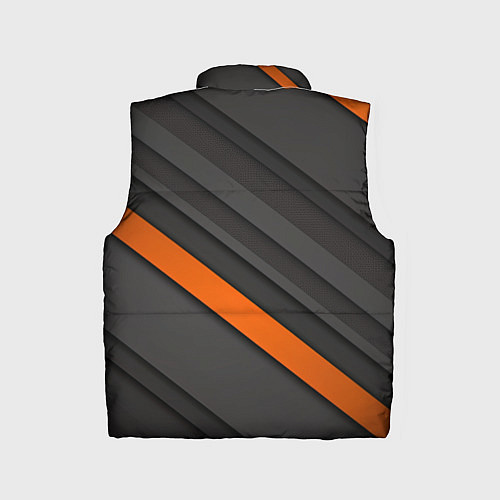 Детский жилет Оранжевая полоса на сером фоне / 3D-Красный – фото 2