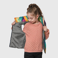 Детский жилет Цветные диагональные полосы, цвет: 3D-светло-серый — фото 2