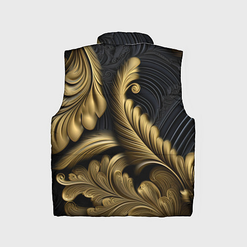 Детский жилет Золотой узор и герб России / 3D-Черный – фото 2