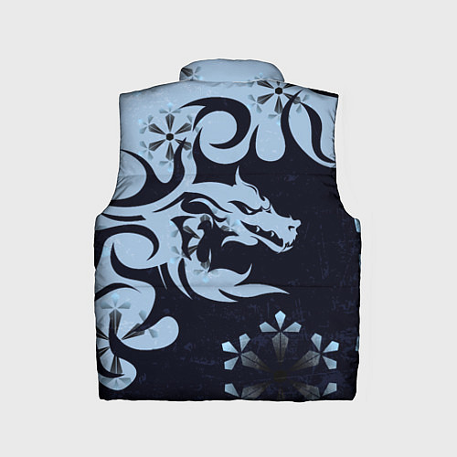 Детский жилет Дракон со снежинками / 3D-Черный – фото 2