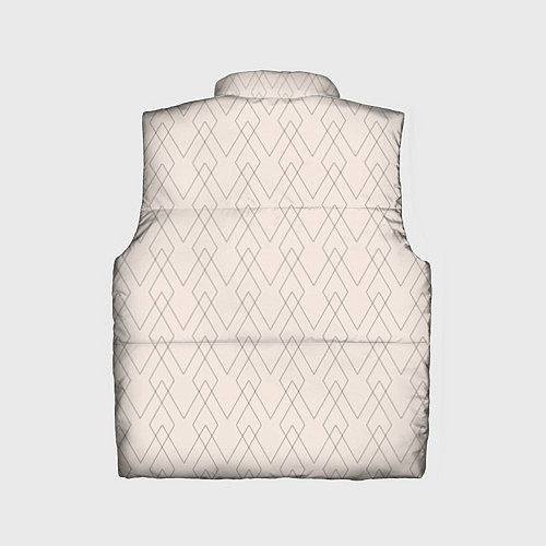 Детский жилет Бежевый геометричные линии / 3D-Черный – фото 2