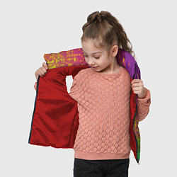Детский жилет Разноцветные пиксели, цвет: 3D-красный — фото 2