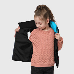 Детский жилет GTA6 - neon gradient вертикально, цвет: 3D-черный — фото 2