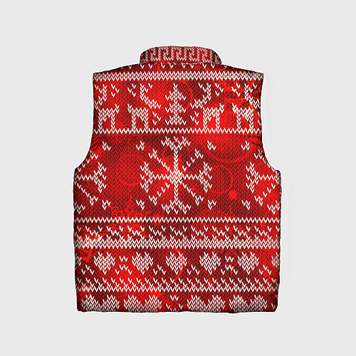 Детский жилет Рождественские узоры оленей / 3D-Светло-серый – фото 2