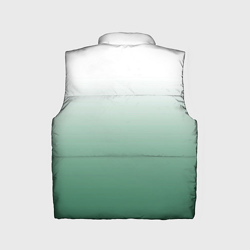 Детский жилет Туманный градиент бело-зелёный / 3D-Черный – фото 2