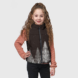 Детский жилет Олени в лесу, цвет: 3D-черный — фото 2