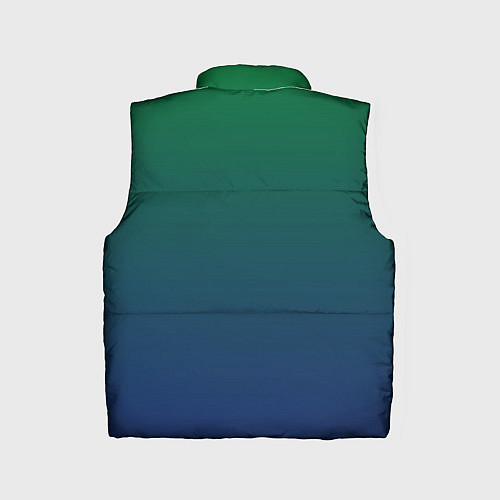 Детский жилет Темно-зеленый и синий градиент / 3D-Черный – фото 2