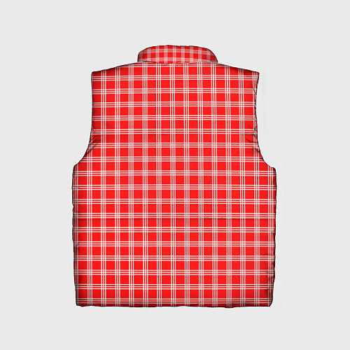 Детский жилет Красно-белый клетчатый / 3D-Красный – фото 2