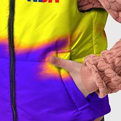 Детский жилет НБА баскетбол краски неоновые желтые, цвет: 3D-красный — фото 2