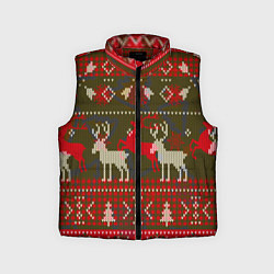 Детский жилет Рождественский орнамент, цвет: 3D-красный