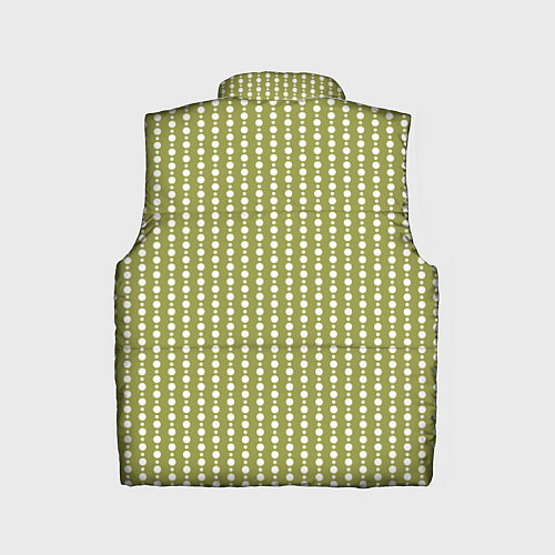 Детский жилет Тёмный оливковый кружочки / 3D-Черный – фото 2