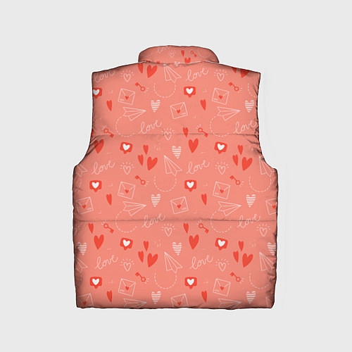 Детский жилет Love heart message pattern / 3D-Красный – фото 2