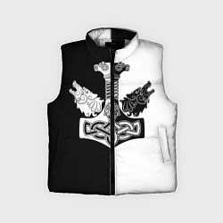 Детский жилет Волки и молот Тора, цвет: 3D-светло-серый