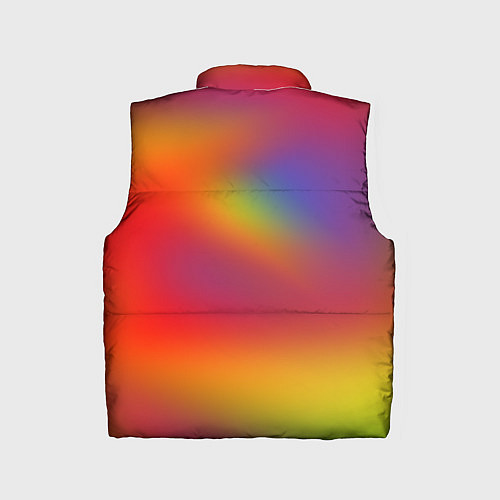 Детский жилет Цвета радуги радужный фон / 3D-Красный – фото 2