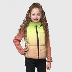 Детский жилет Персиково-салатный градиент, цвет: 3D-светло-серый — фото 2