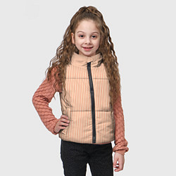 Детский жилет Бледный персиковый вертикальные полосы, цвет: 3D-светло-серый — фото 2