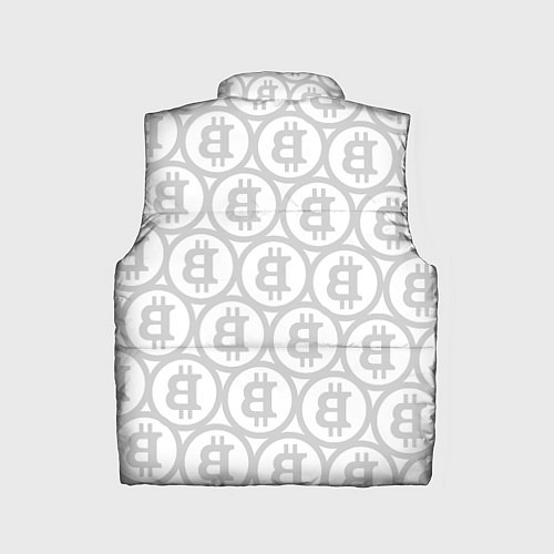 Детский жилет Биткоин патерн на белом фоне / 3D-Черный – фото 2