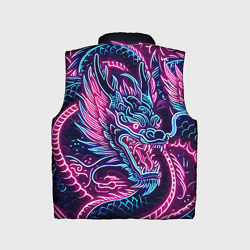 Детский жилет Neon Japanese dragon - irezumi / 3D-Красный – фото 2