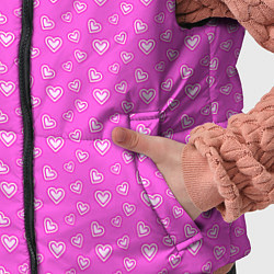 Детский жилет Розовый маленькие сердечки, цвет: 3D-черный — фото 2