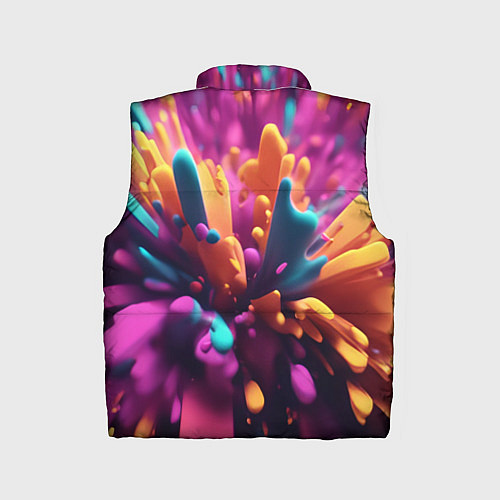Детский жилет Яркий всплеск / 3D-Черный – фото 2