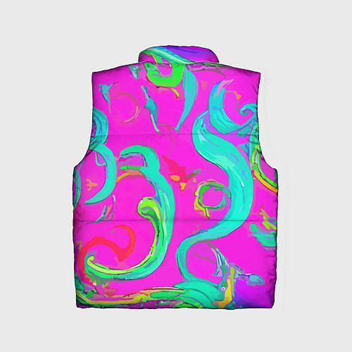 Детский жилет Abstract floral pattern - aloha / 3D-Красный – фото 2