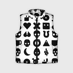 Детский жилет Love death robots pattern white