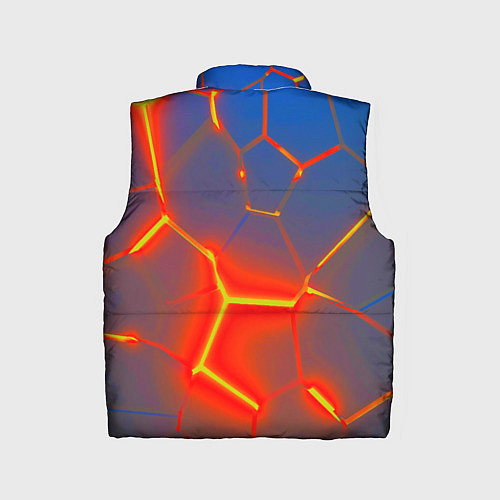Детский жилет Грани огненнные абстракция / 3D-Светло-серый – фото 2